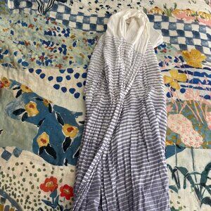 Pale Purple Striped Lightweight Womens Scarf - Gently Used